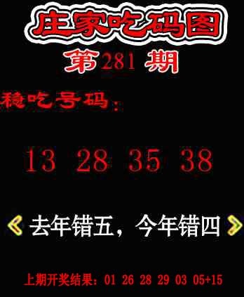 庄家吃码图 第281期