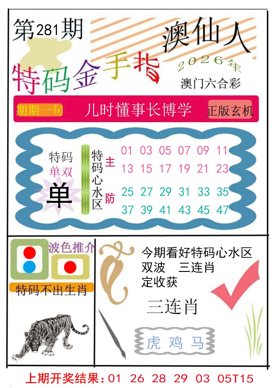 特码金手指 第281期