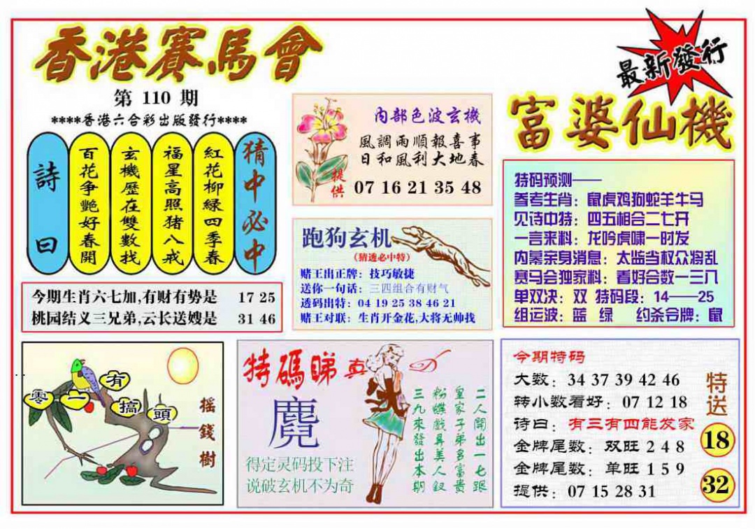 富婆六合仙机 第110期
