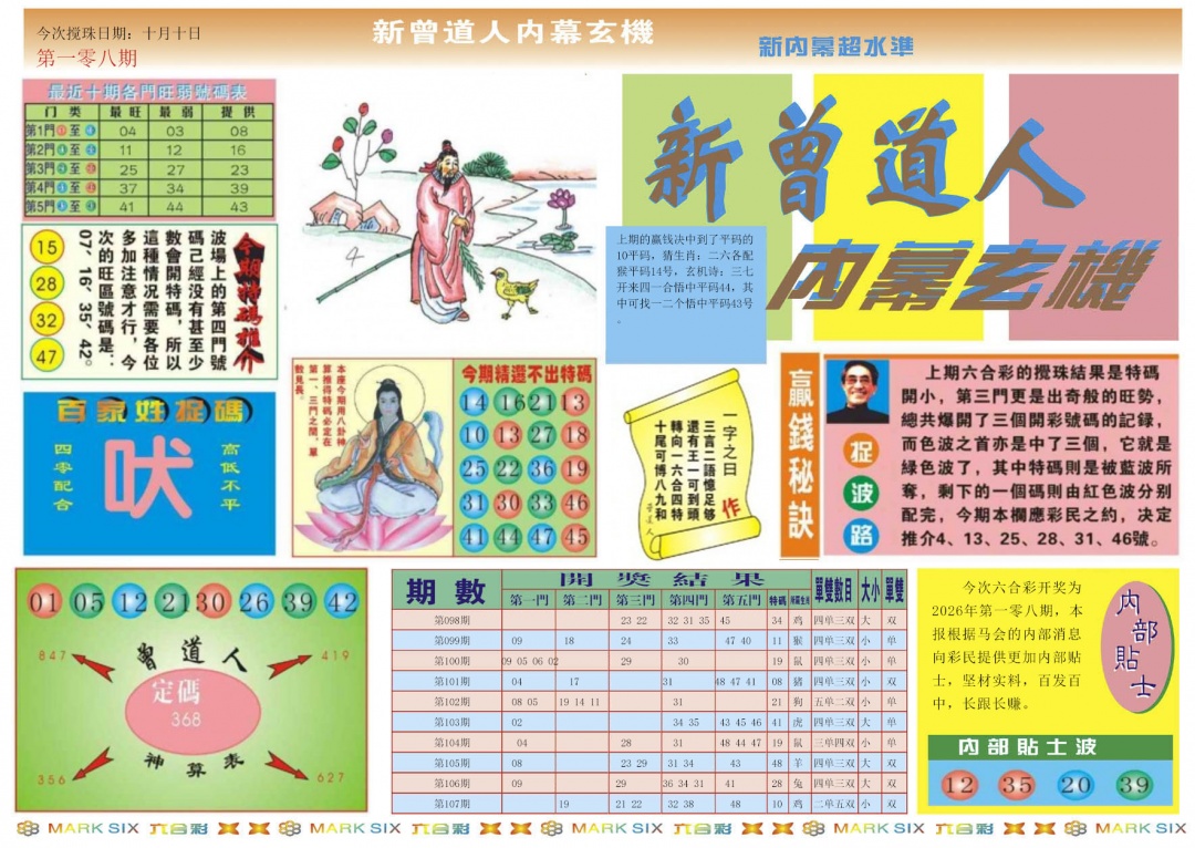 新曾道人内幕A 第108期