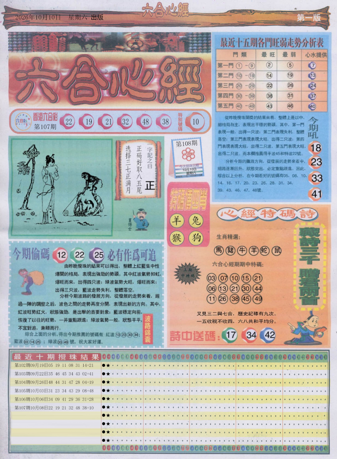 六合心经A 第108期