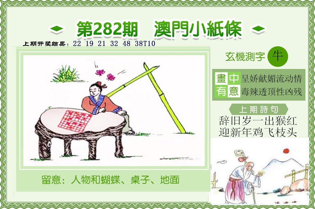澳门小纸条 第281期
