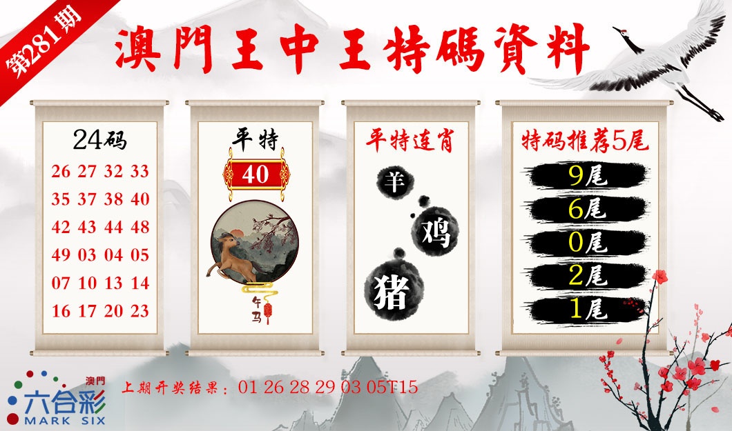 王中王特码料 第281期