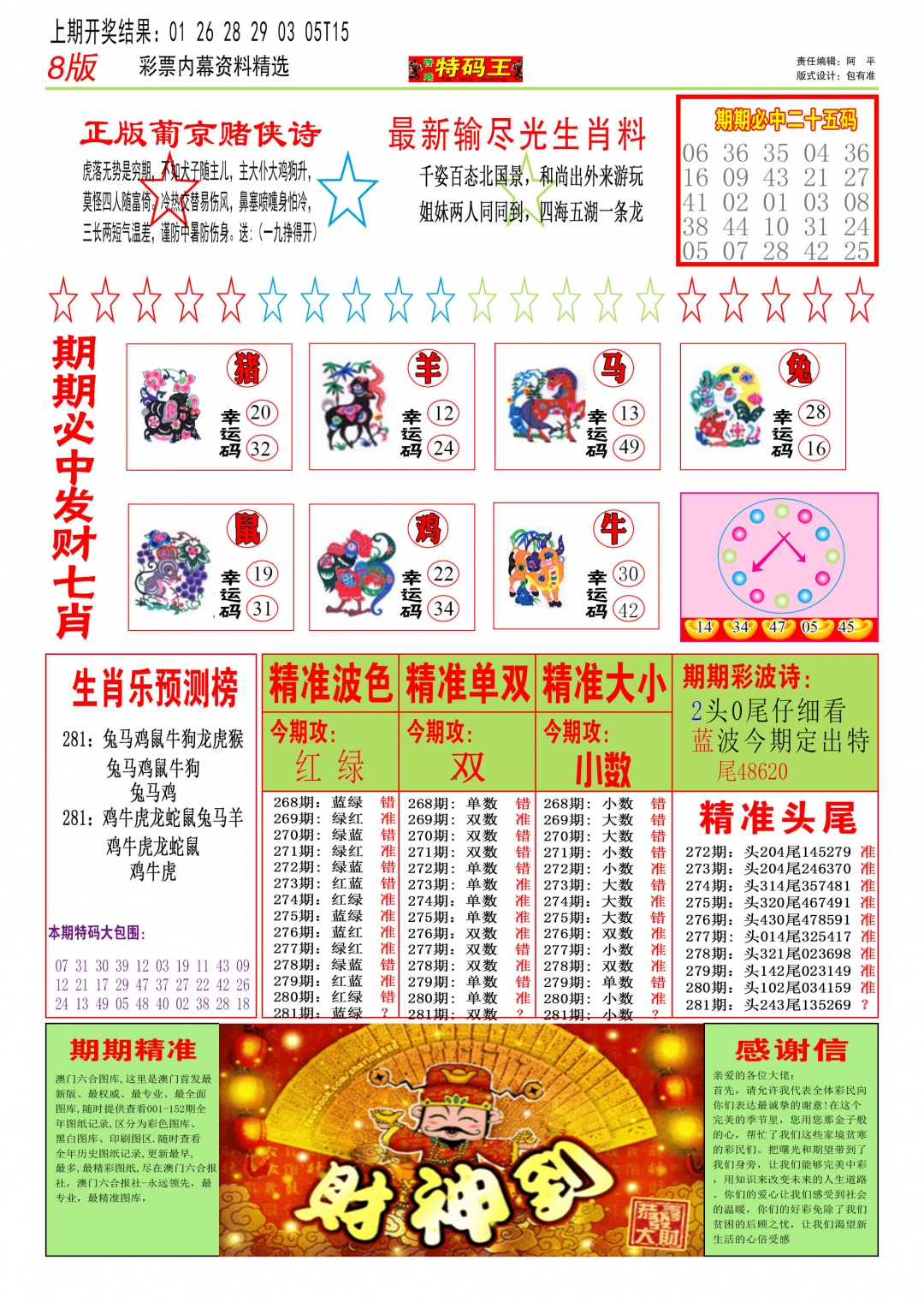 特码王B 第281期