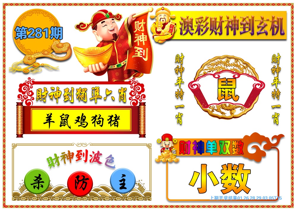 澳门财神到玄机 第281期