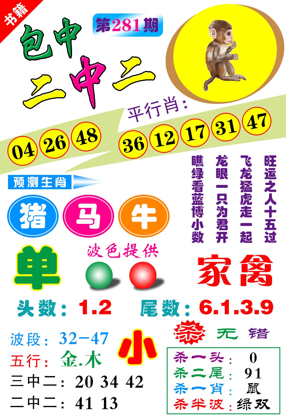 澳门预测生肖 第281期