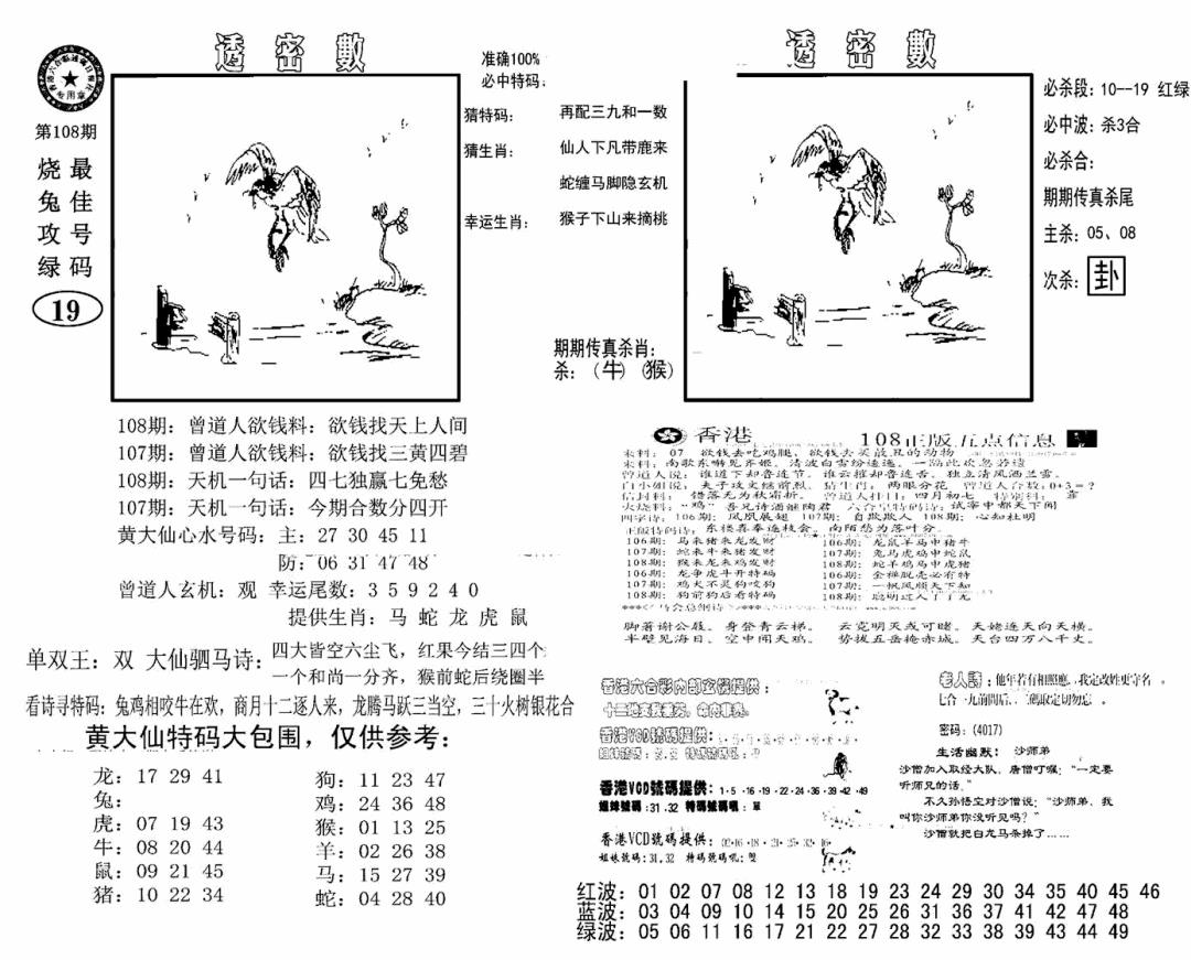 诸葛透密数(新图) 第108期