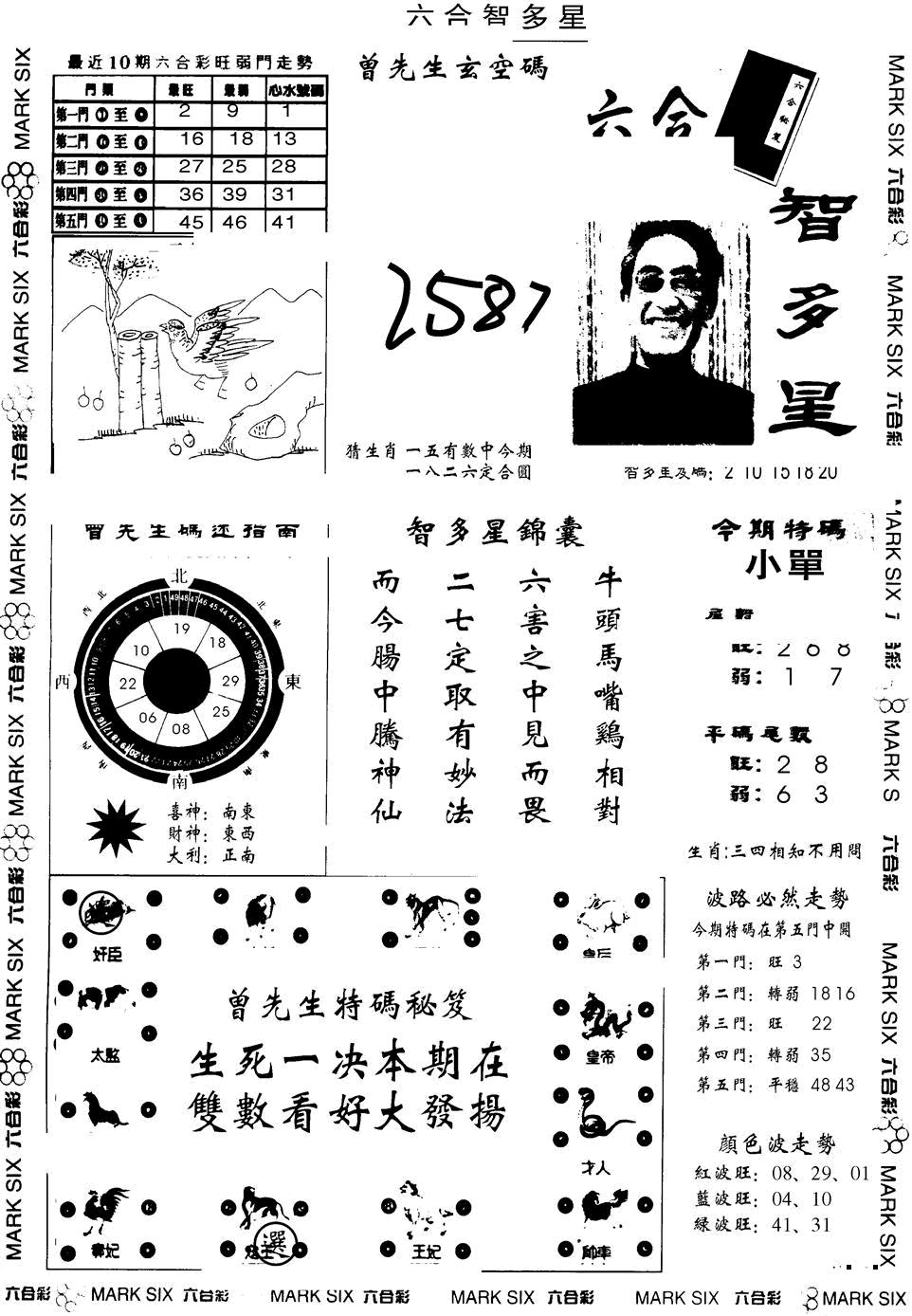 另六合智多星(早图) 第108期