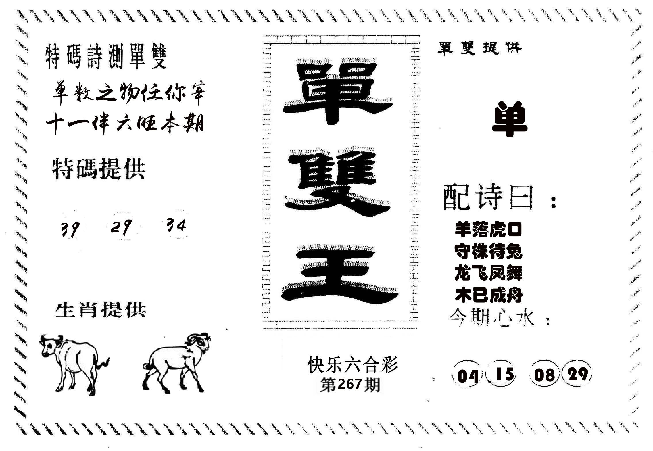 单双王B 第267期