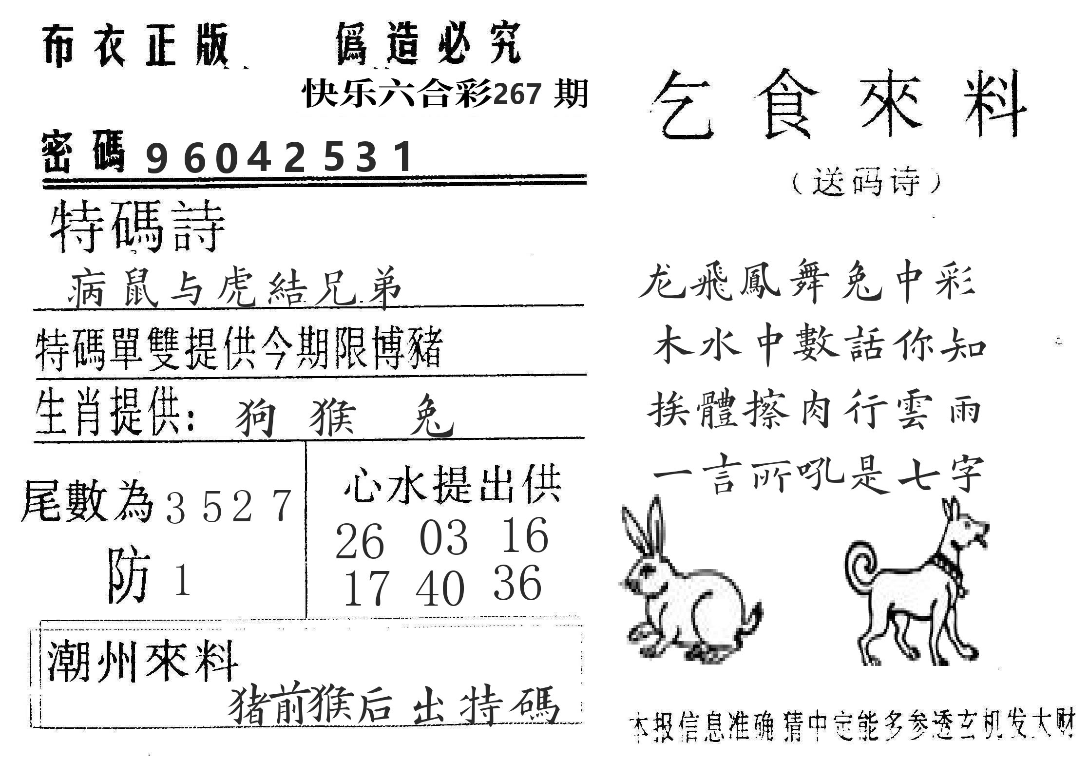 千禧码王 第267期