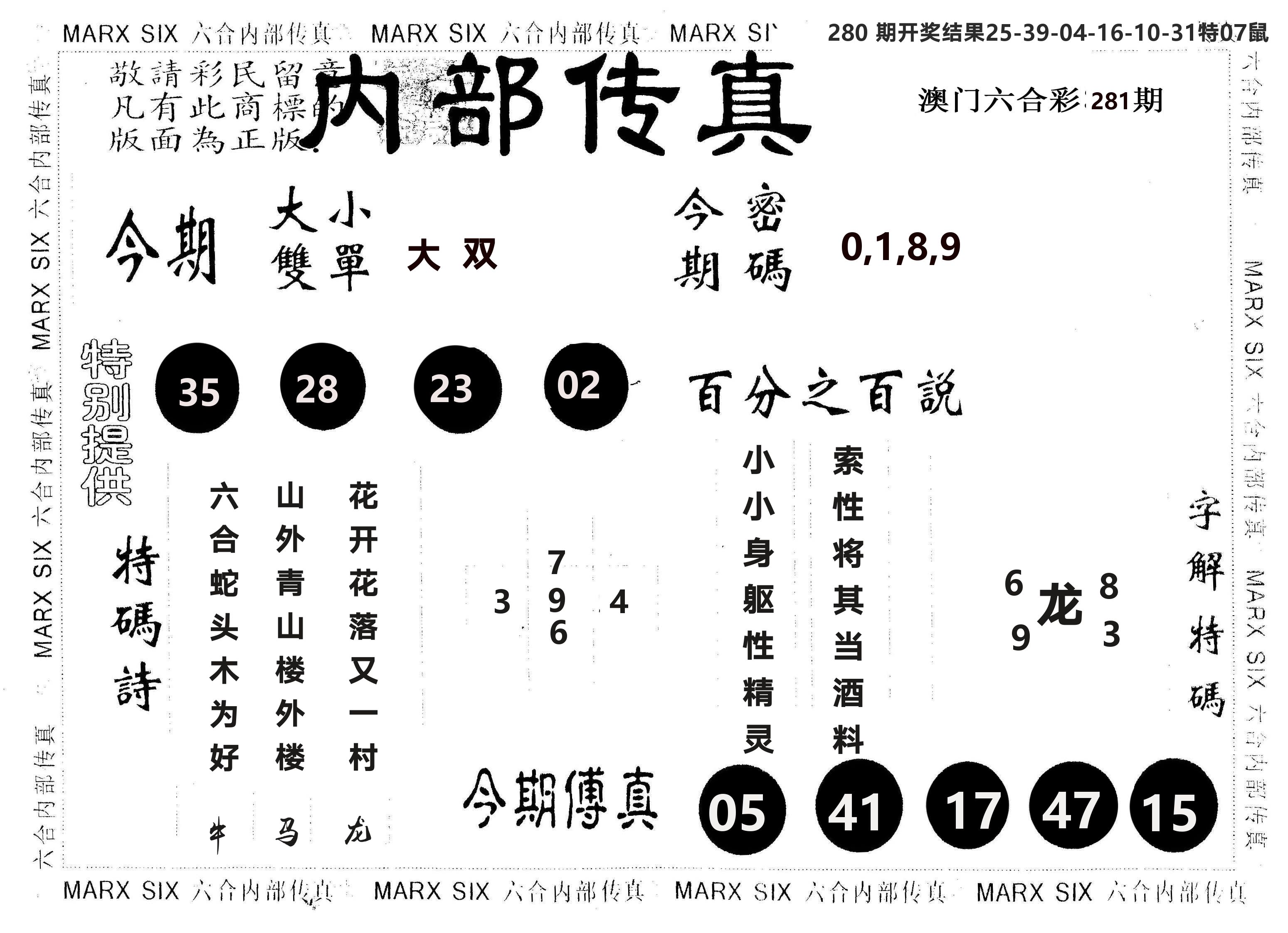 另版内部传真 第281期
