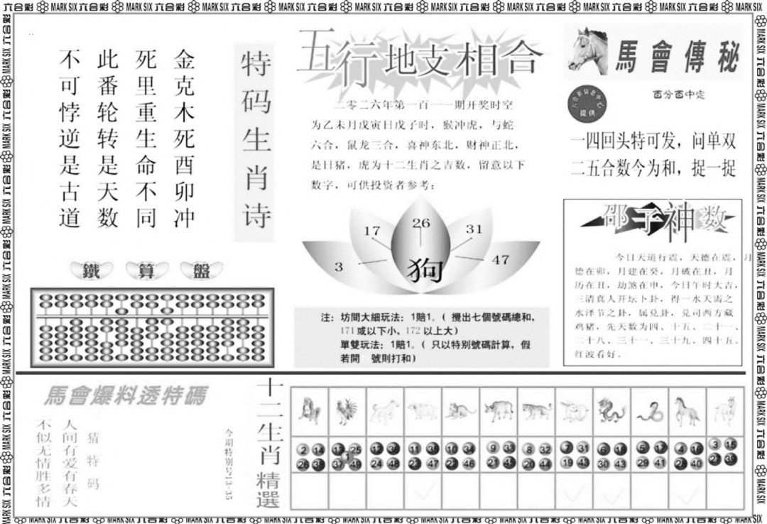 马会财经B 第111期