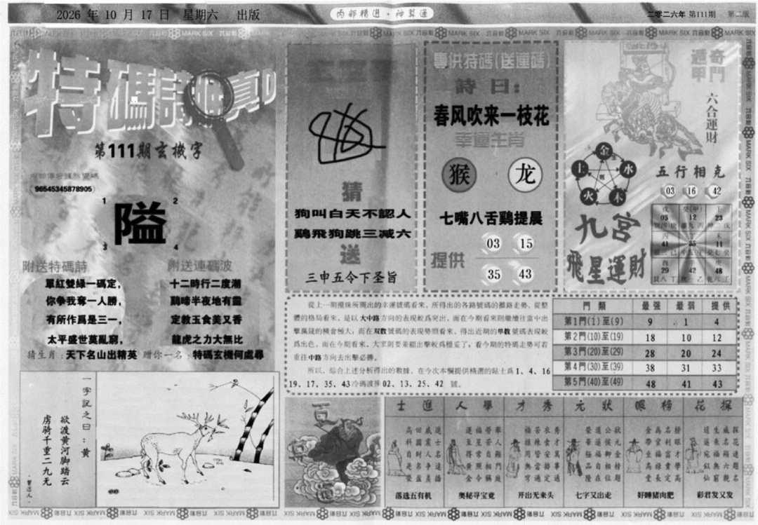 内部精选神算通B 第111期